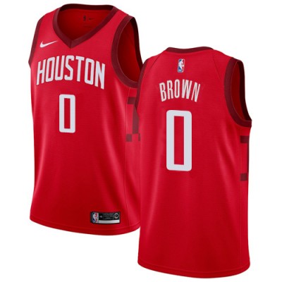 Nike Houston Rockets #0 Sterling Brown Red NBA Swingman Earned Edition Jersey Men's